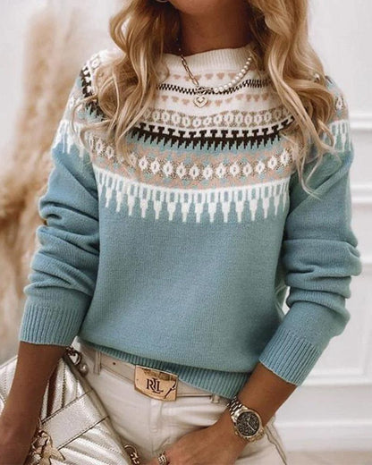 Women's Cozy Knitted Sweater | Fashionable Design-Omni Prime Goods