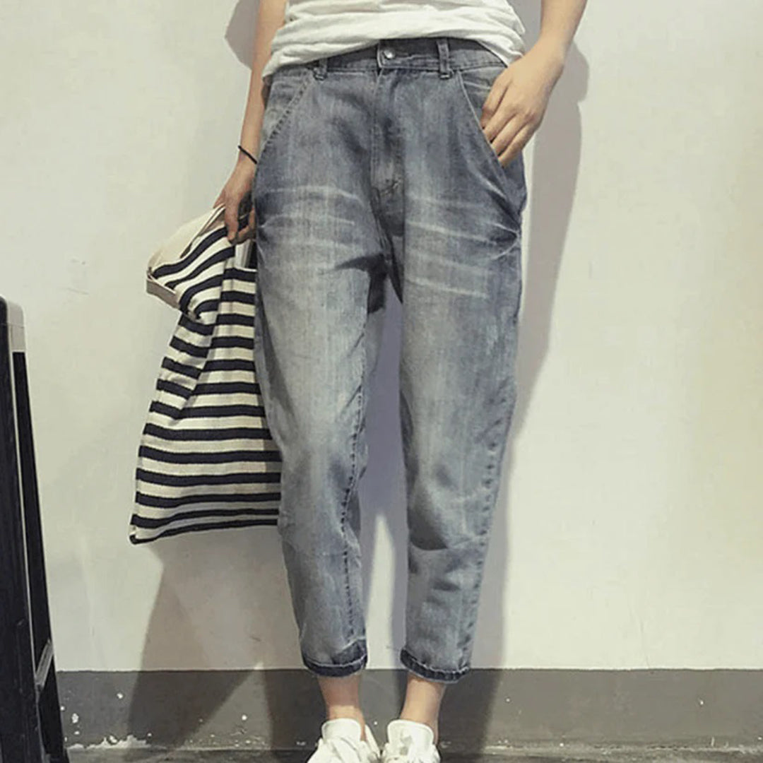 Women's Cropped Jeans-Omni Prime Goods