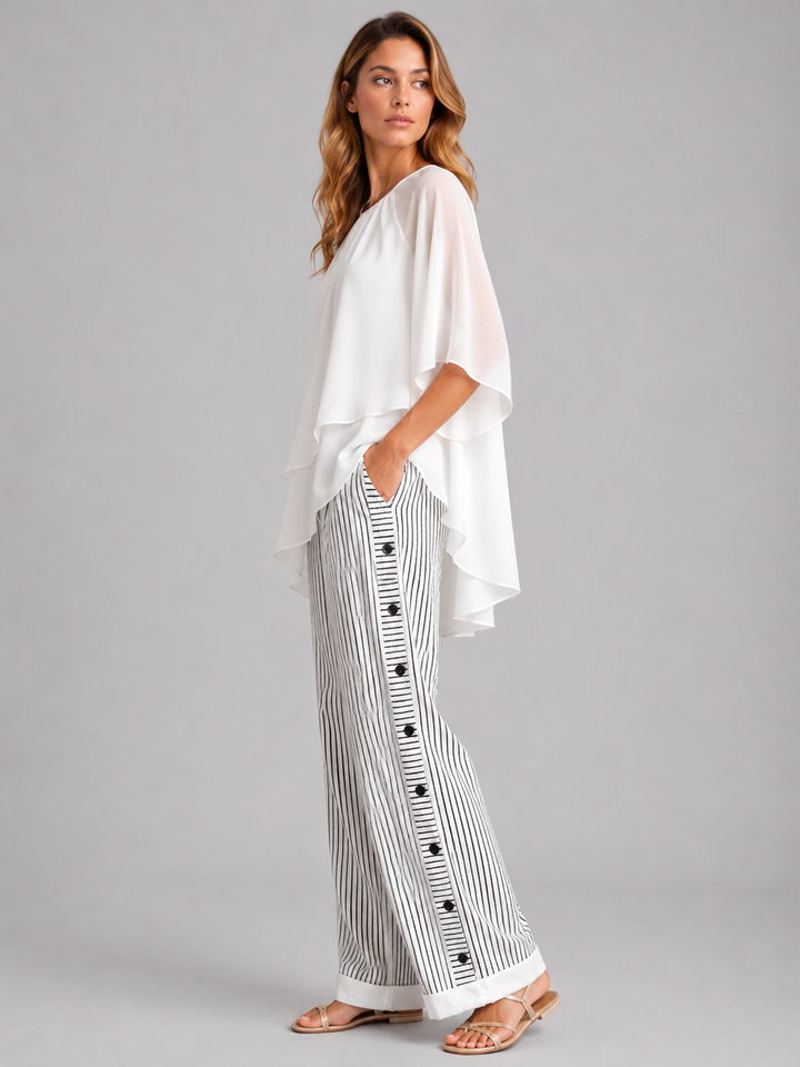 Women's Drawstring Button Summer Trousers-Omni Prime Goods