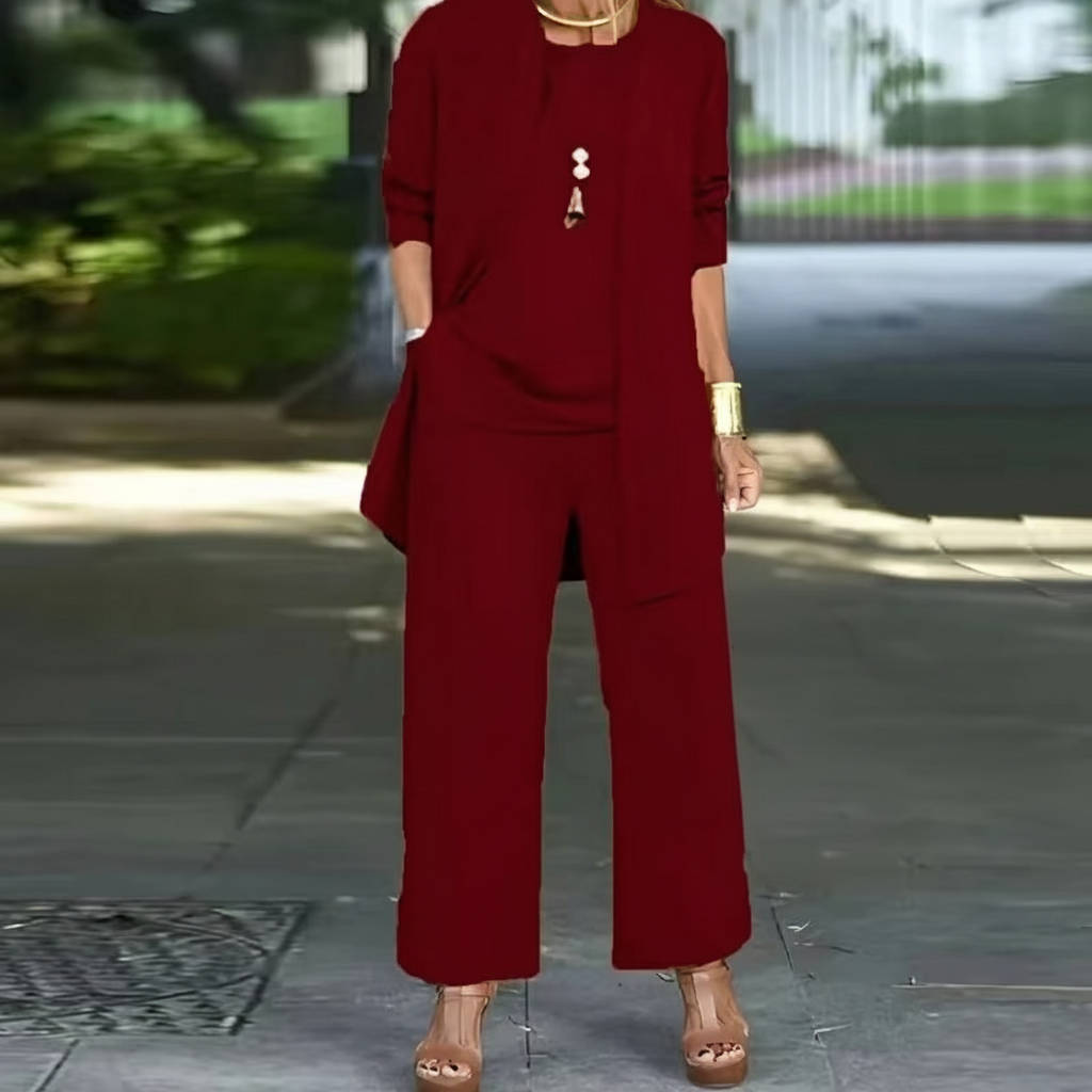 Women's Elegant 3 Piece Versatile Pantsuit Set-Omni Prime Goods