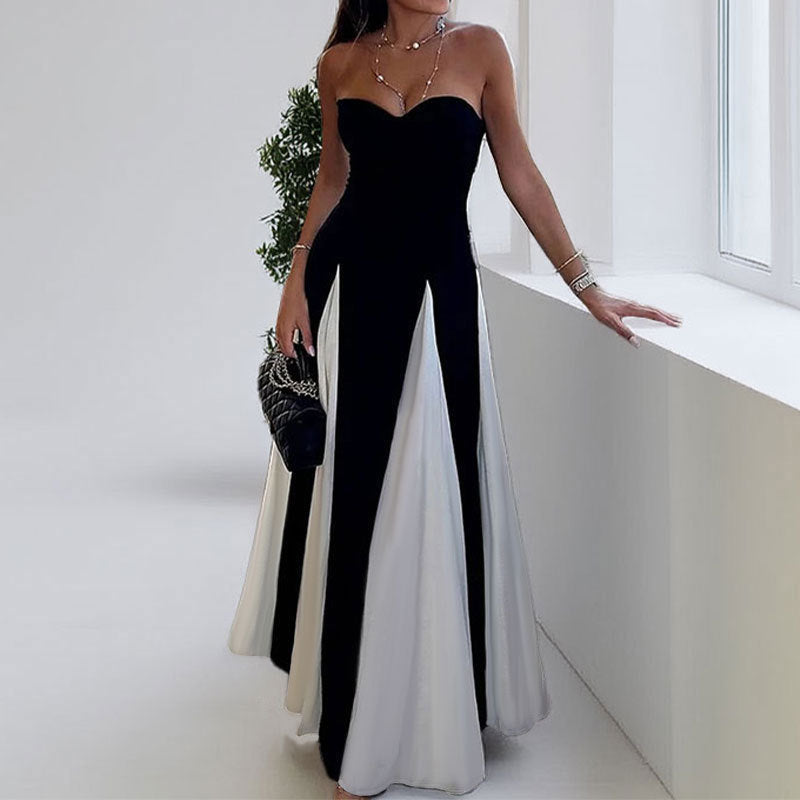 Women's Elegant A-Line High Slit Maxi Dress - Sleeveless Formal Gown-Omni Prime Goods