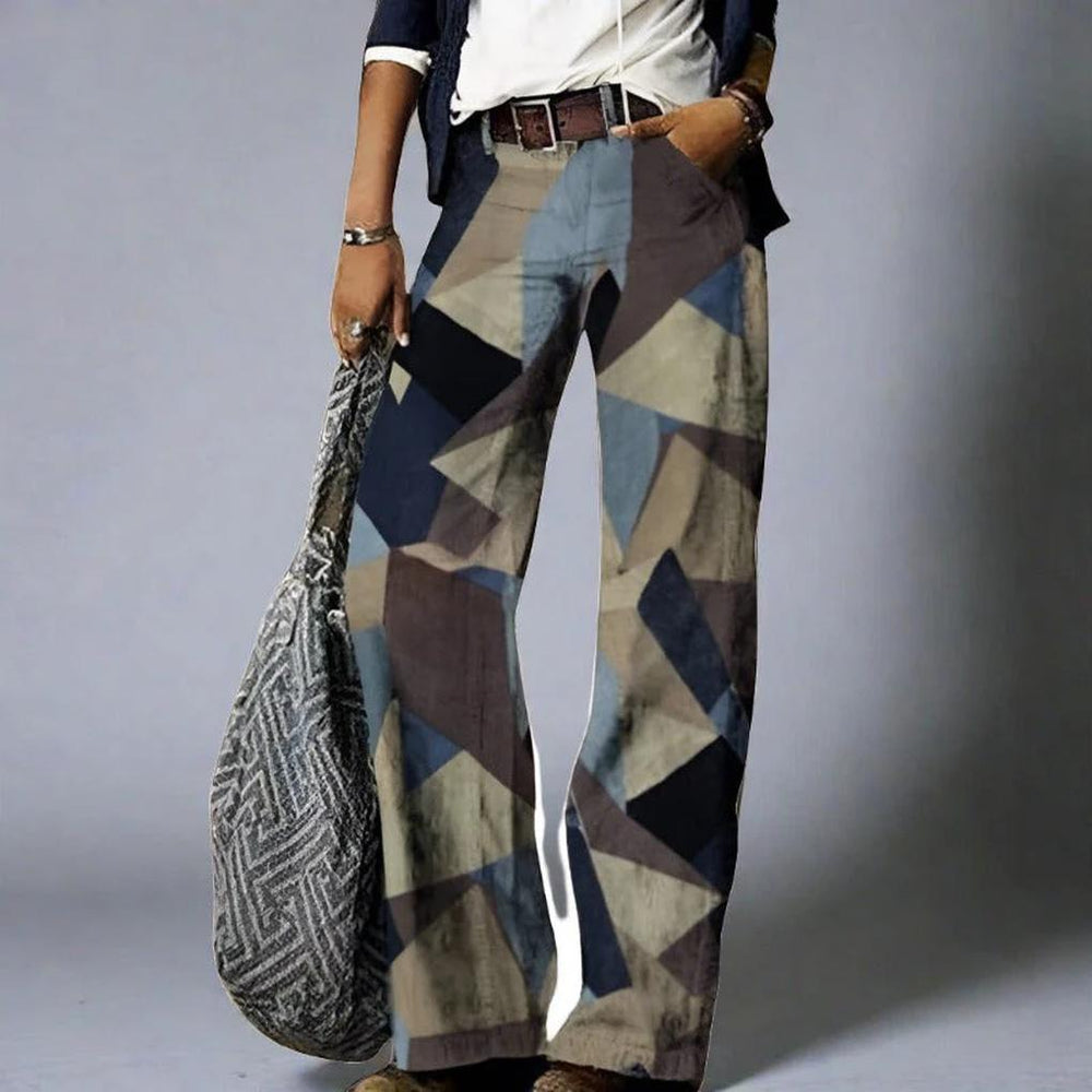 Women's Floral Print Relaxed Fit Jeans-Omni Prime Goods