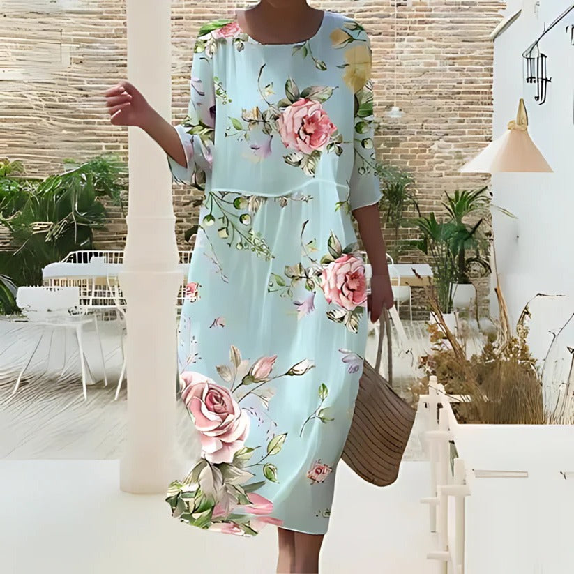 Women's Flowy Midi Dress for Effortless Style and Comfort-Omni Prime Goods