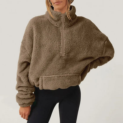Women's Half-Zip Sweater-Omni Prime Goods