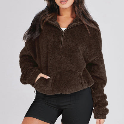 Women's Half-Zip Sweater-Omni Prime Goods
