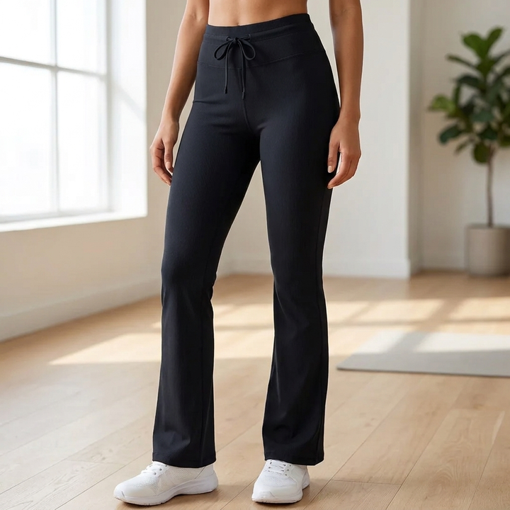 Women's High-Waist Black Yoga Pants-Omni Prime Goods