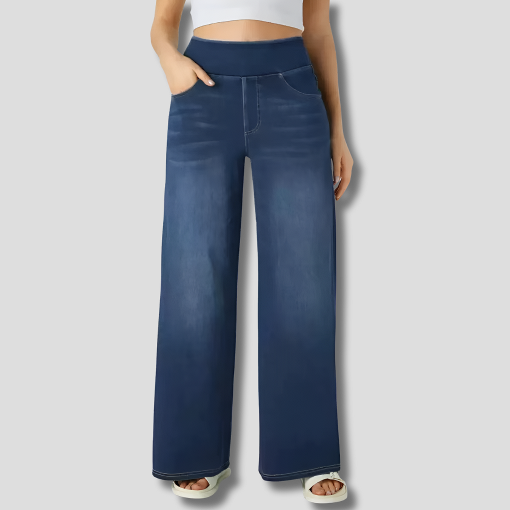 Women's High-Waisted Elastic Trousers-Omni Prime Goods