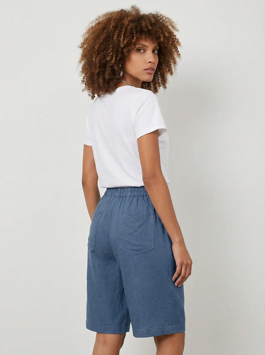 Women's High Waisted Summer Shorts with Elastic Waistband-Omni Prime Goods