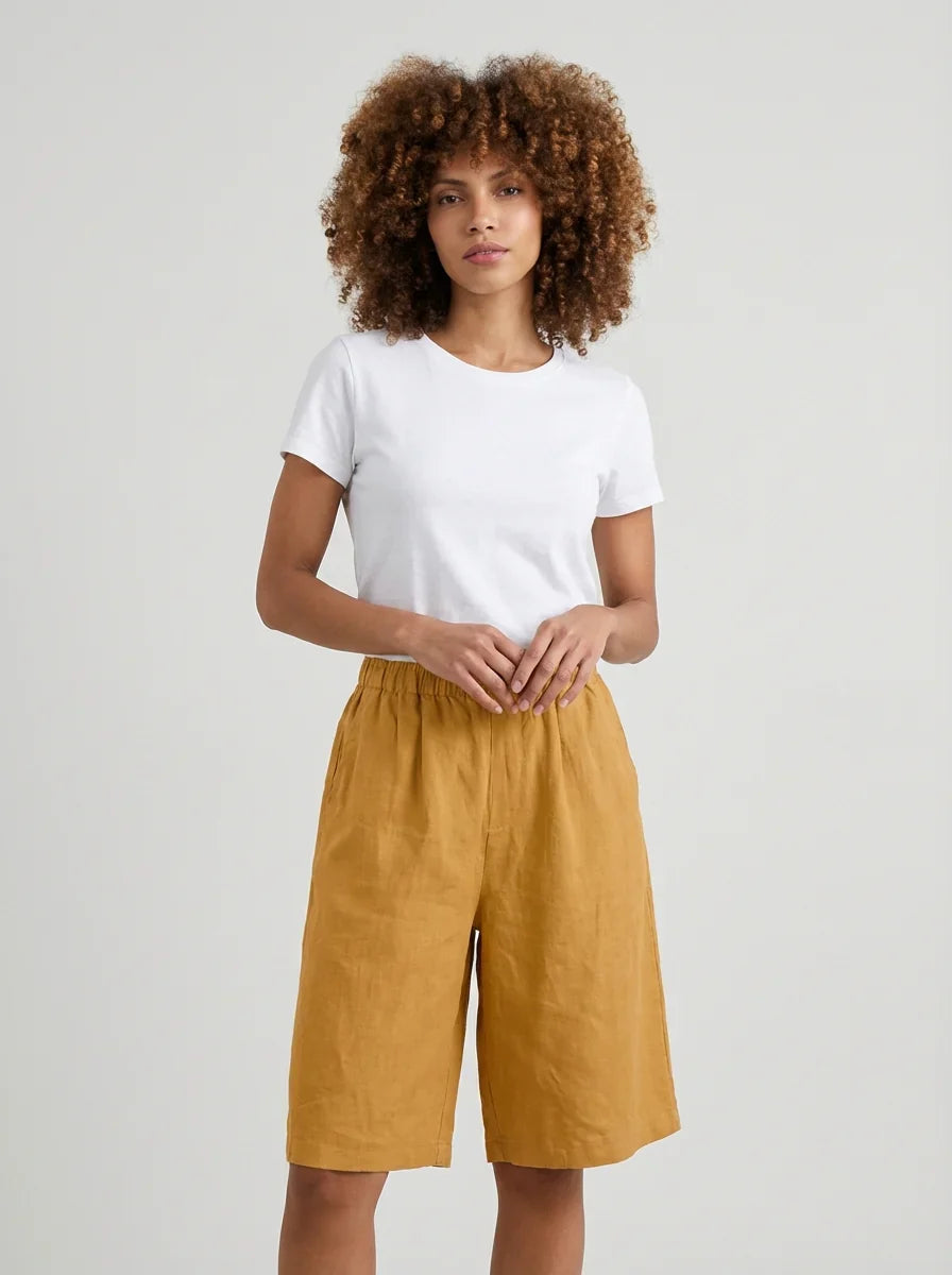 Women's High Waisted Summer Shorts with Elastic Waistband-Omni Prime Goods