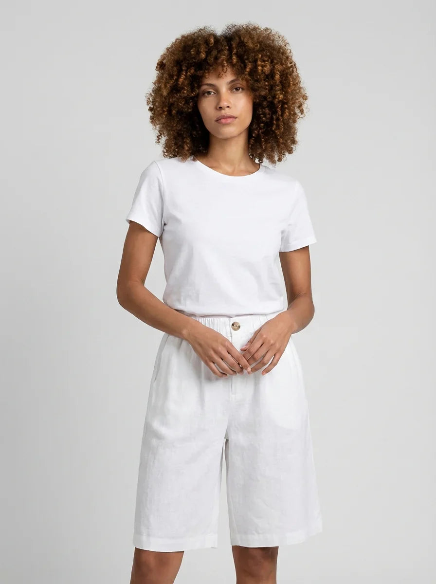 Women's High Waisted Summer Shorts with Elastic Waistband-Omni Prime Goods