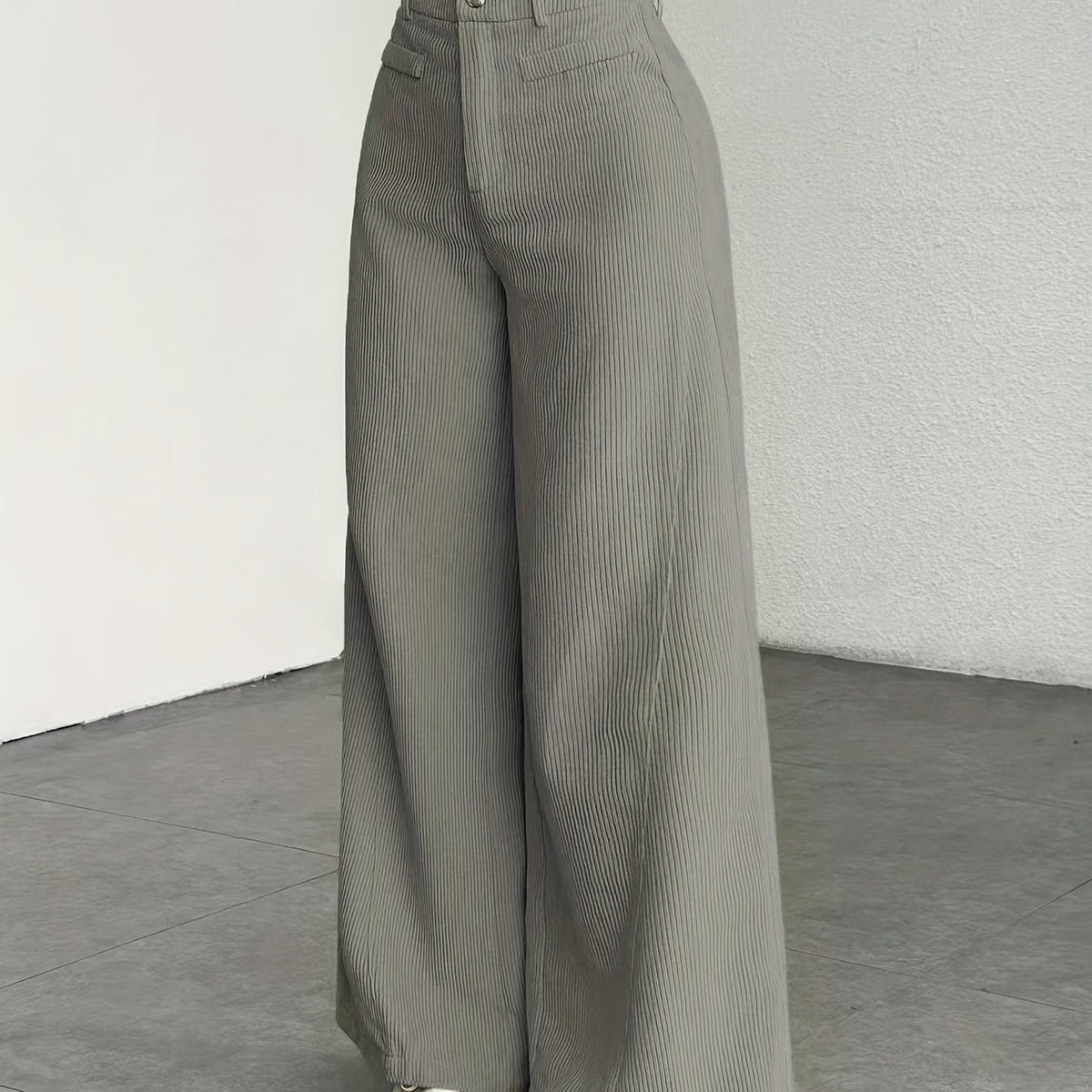 Women's High-Waisted Wide Leg Trousers-Omni Prime Goods
