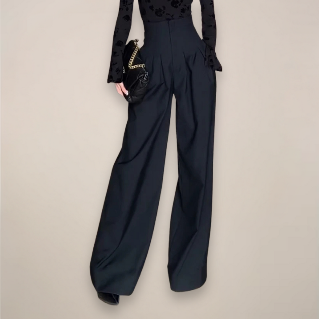 Women's High-Waisted Wide Leg Work Trousers