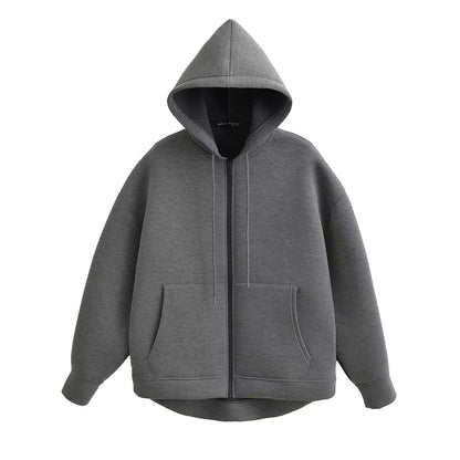 Women's Hooded Zip-Up Casual Sweater-Omni Prime Goods