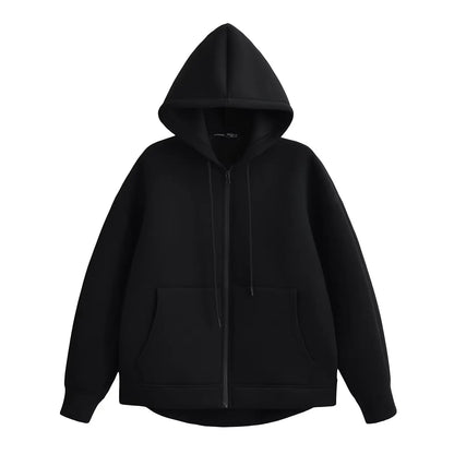 Women's Hooded Zip-Up Casual Sweater-Omni Prime Goods