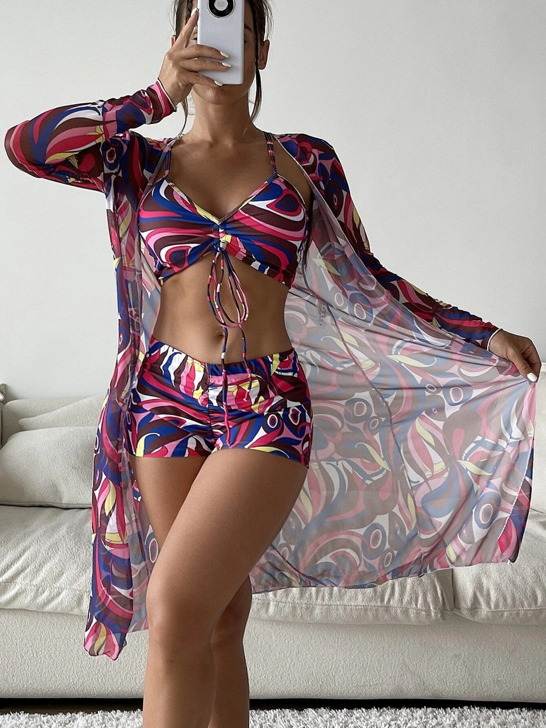 Women's Lightweight 3 Piece Bikini Set - Summer Beach Swimwear-Omni Prime Goods