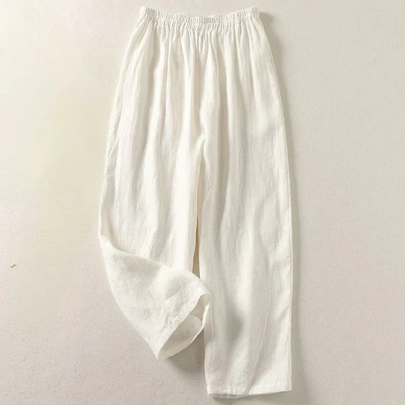 Women's Lightweight Linen Pants Set - 5 Pack Trousers