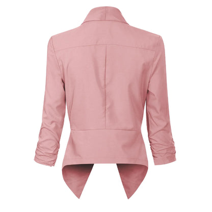 Women's Long Sleeve Open-Front Blazer-Omni Prime Goods