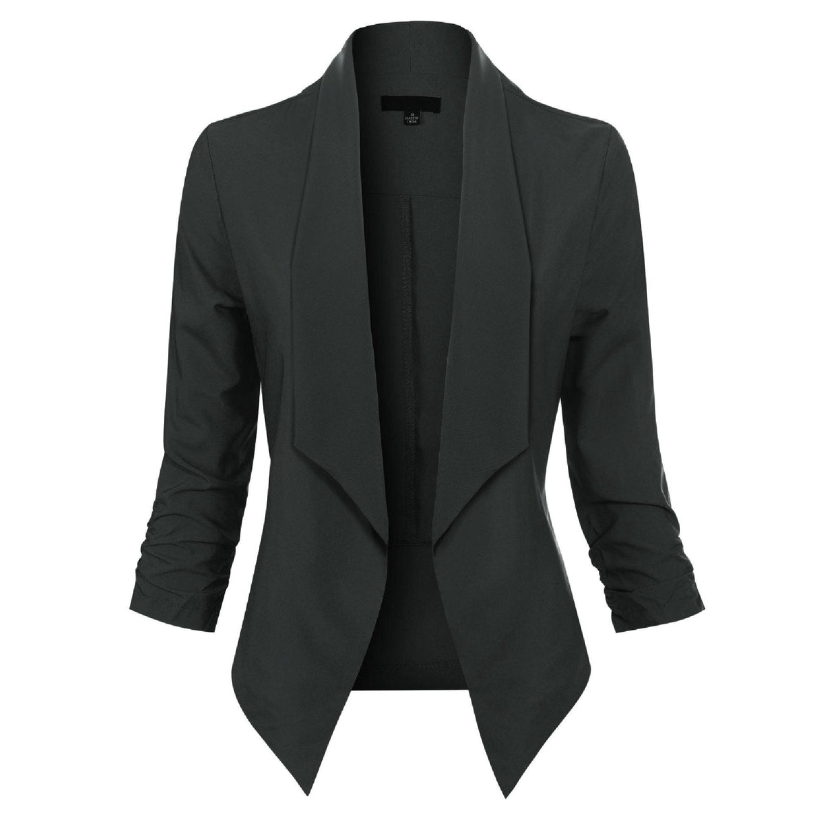 Women's Long Sleeve Open-Front Blazer-Omni Prime Goods