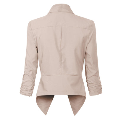 Women's Long Sleeve Open-Front Blazer-Omni Prime Goods