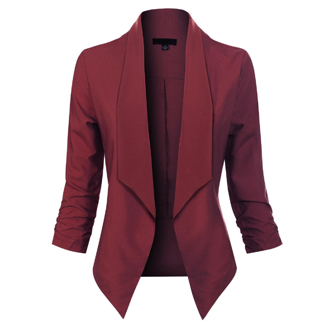 Women's Long Sleeve Open-Front Blazer-Omni Prime Goods