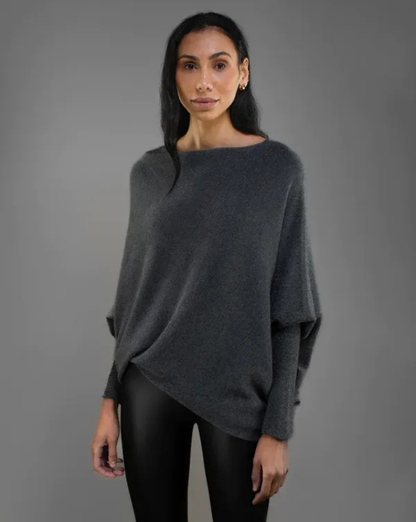 Women's Off-Shoulder Knit Top with Swing Collar | Elegant Style-Omni Prime Goods