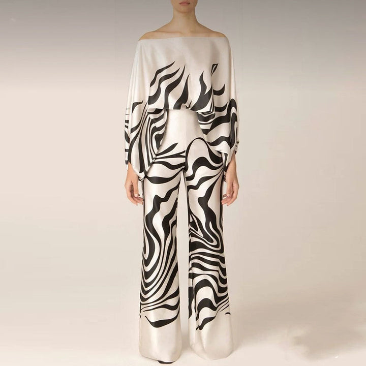 Women's Off Shoulder Long Sleeve Two Piece Outfit-Omni Prime Goods
