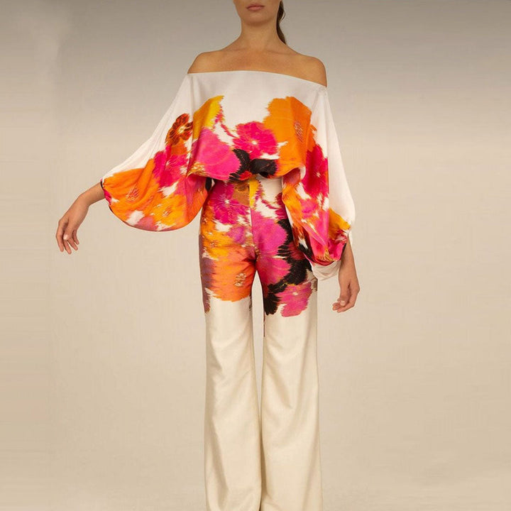 Women's Off Shoulder Long Sleeve Two Piece Outfit-Omni Prime Goods