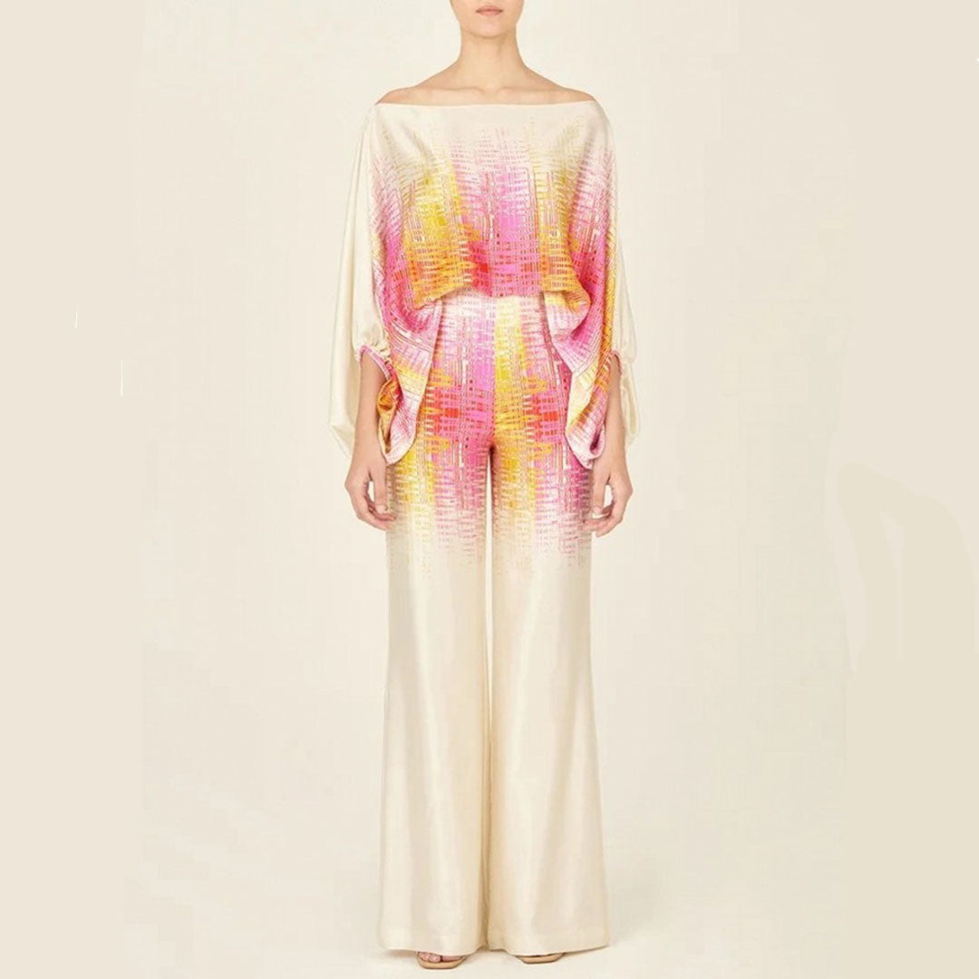 Women's Off Shoulder Long Sleeve Two Piece Outfit-Omni Prime Goods