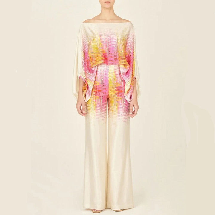 Women's Off Shoulder Long Sleeve Two Piece Outfit-Omni Prime Goods