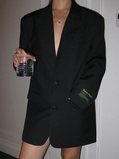 Women's Oversized Blazer | Classic Lapel Style-Omni Prime Goods