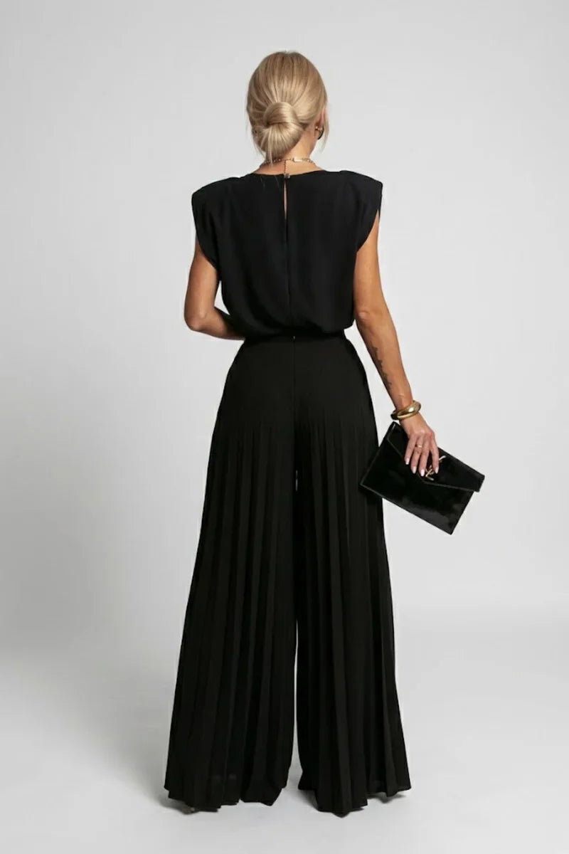 Women's Round Neck Sleeveless Matching Set Outfit-Omni Prime Goods