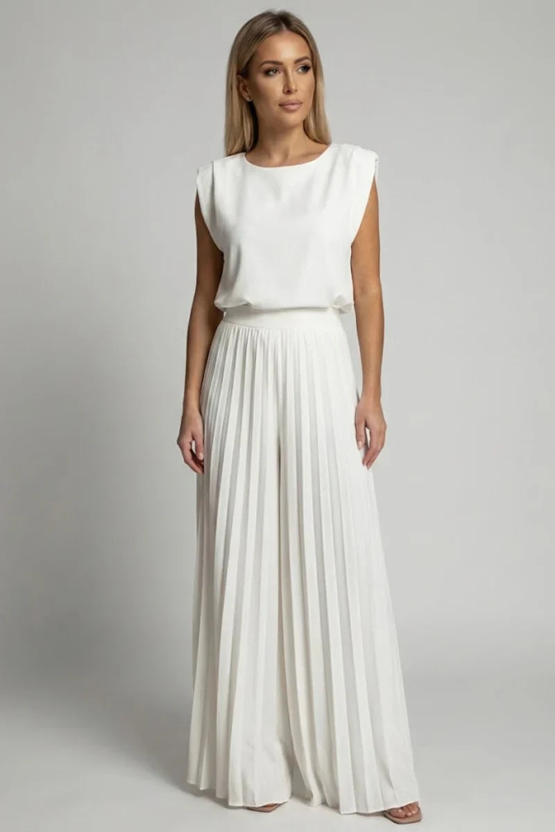 Women's Round Neck Sleeveless Matching Set Outfit-Omni Prime Goods