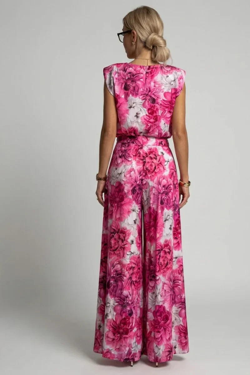 Women's Round Neck Sleeveless Matching Set Outfit-Omni Prime Goods