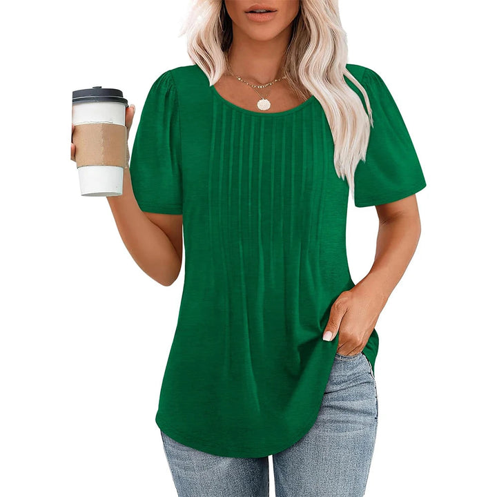 Women's Short Sleeve Round Neck Casual Top-Omni Prime Goods