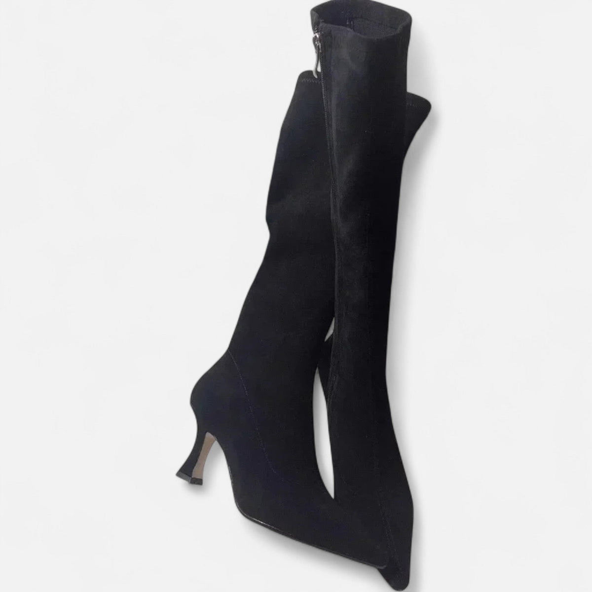Women’s Slim-Fit Over-the-Knee Heeled Boots-Omni Prime Goods
