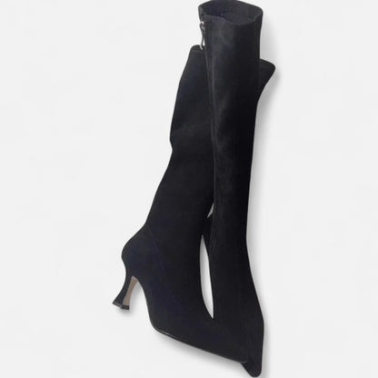 Women’s Slim-Fit Over-the-Knee Heeled Boots-Omni Prime Goods