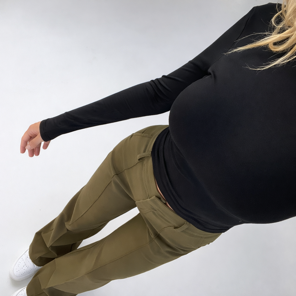 Women's Straight Leg High Waisted Trousers-Omni Prime Goods