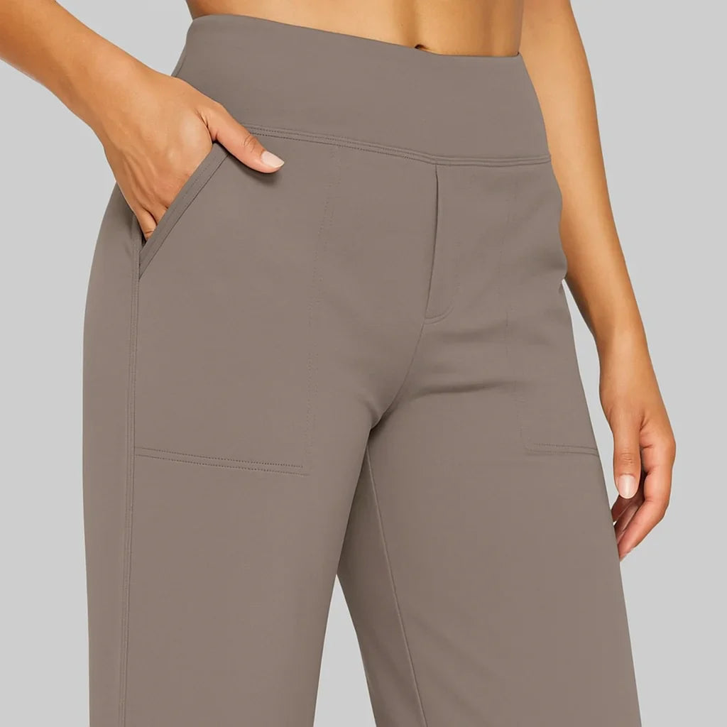 Women's Stretch High Rise Tapered Dress Pants-Omni Prime Goods