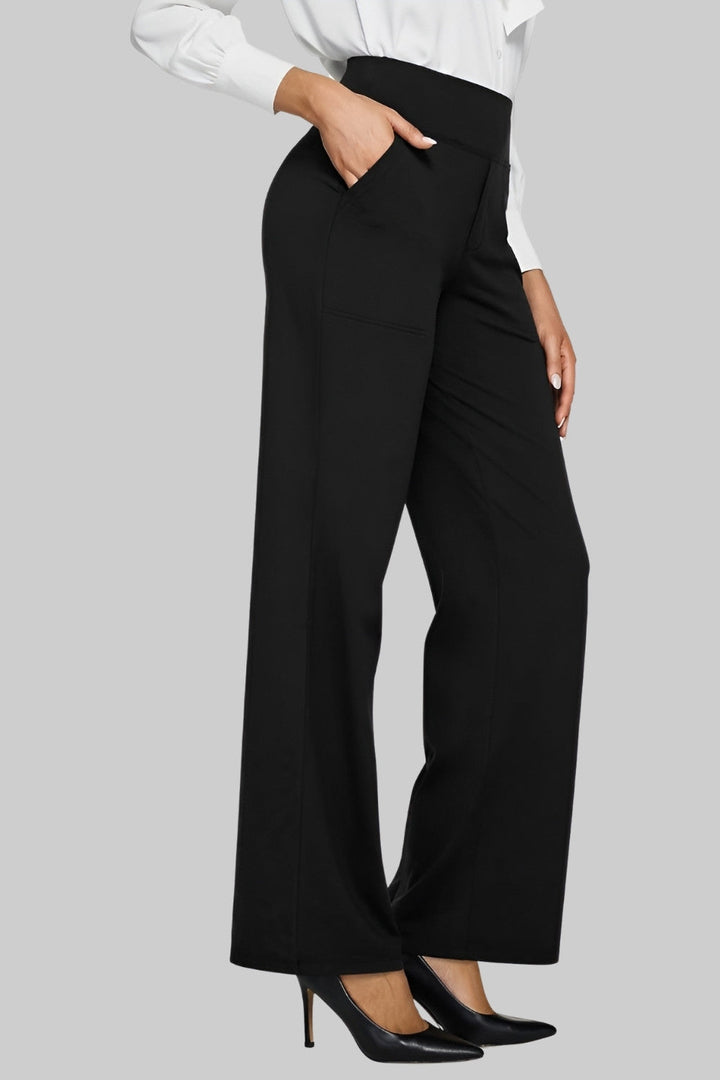 Women's Stretch High Rise Tapered Dress Pants-Omni Prime Goods