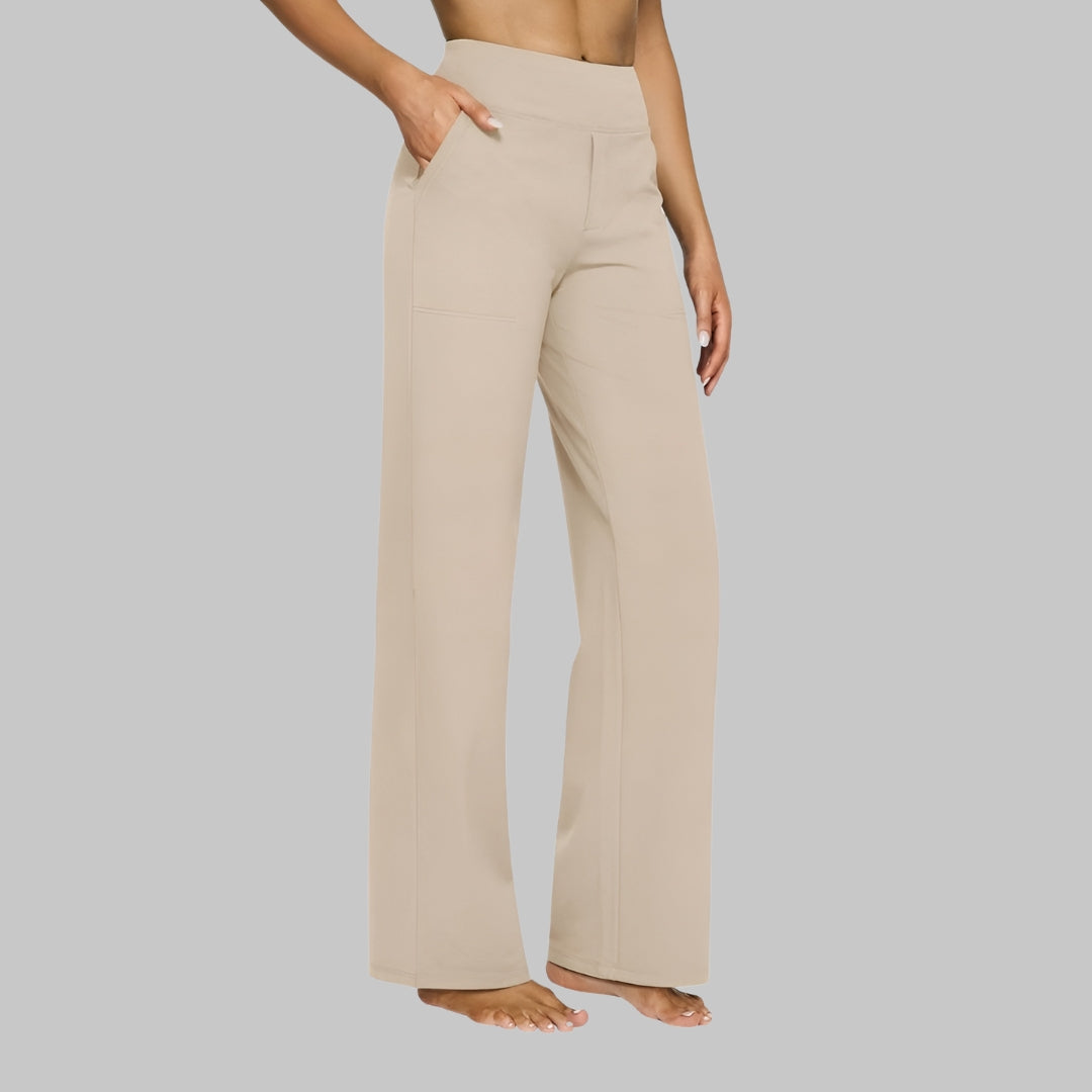 Women's Stretch High Rise Tapered Dress Pants-Omni Prime Goods