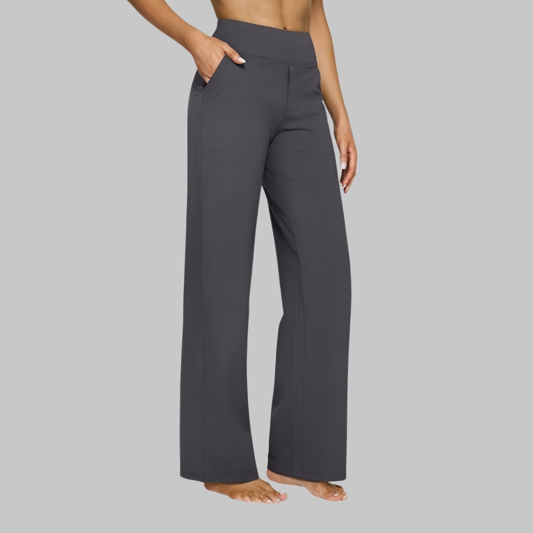 Women's Stretch High Rise Tapered Dress Pants-Omni Prime Goods