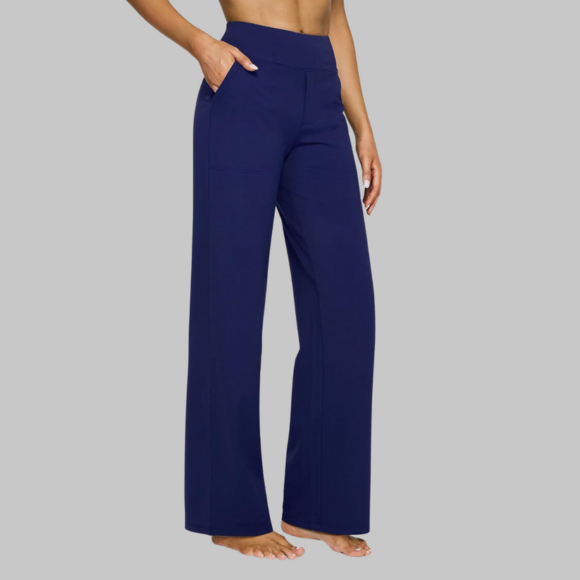 Women's Stretch High Rise Tapered Dress Pants-Omni Prime Goods