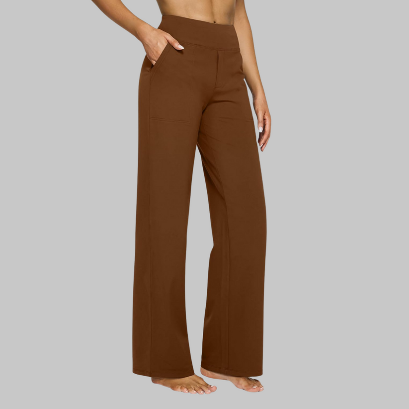 Women's Stretch High Rise Tapered Dress Pants-Omni Prime Goods