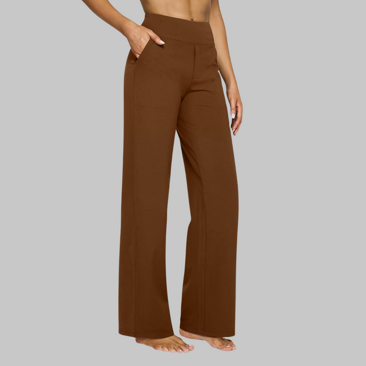 Women's Stretch High Rise Tapered Dress Pants-Omni Prime Goods
