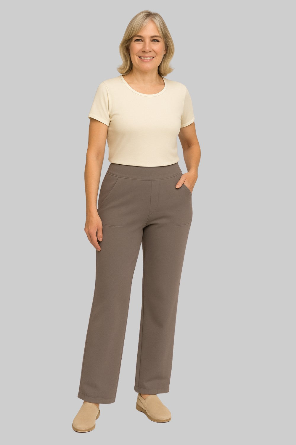 Women's Stretch High Rise Tapered Dress Pants-Omni Prime Goods