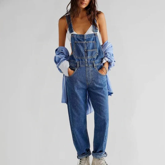 Women's Stylish Denim Jumpsuit-Omni Prime Goods