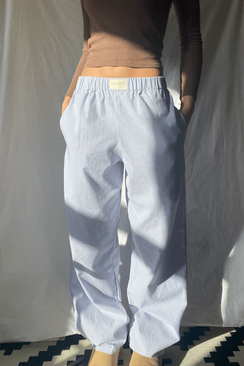Women's Summer Trousers with Elastic Waistband-Omni Prime Goods