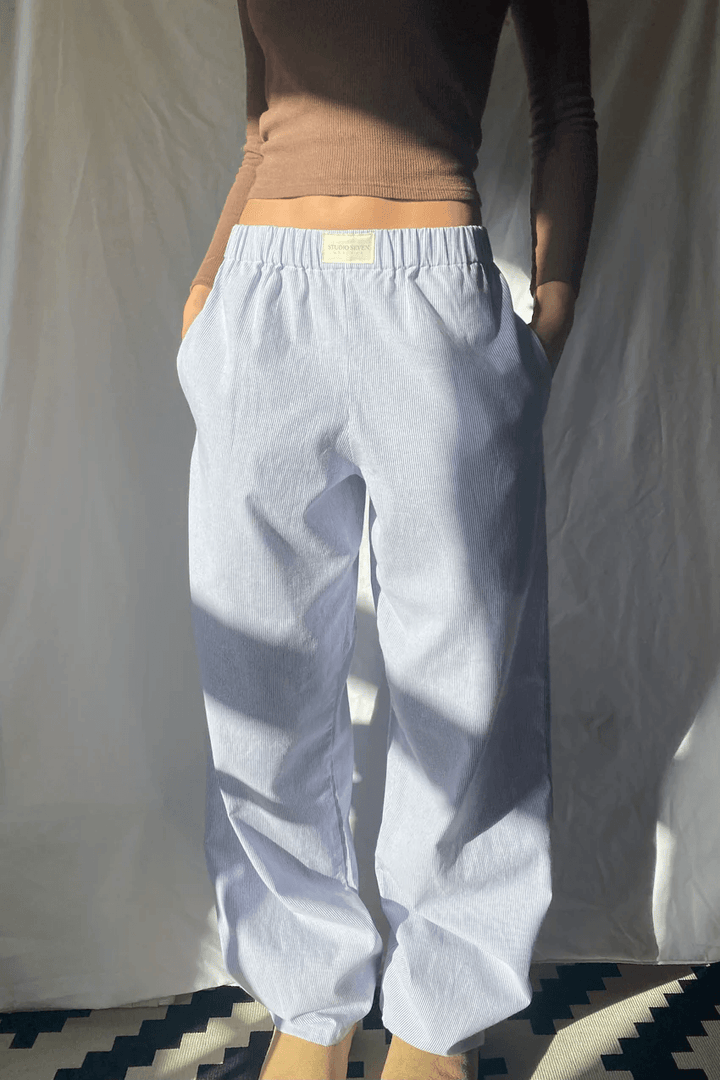 Women's Summer Trousers with Elastic Waistband-Omni Prime Goods