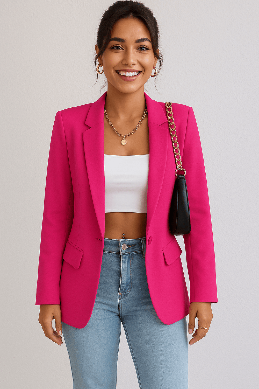 Women’s Tailored Fashion Blazer | Versatile Chic Outerwear-Omni Prime Goods