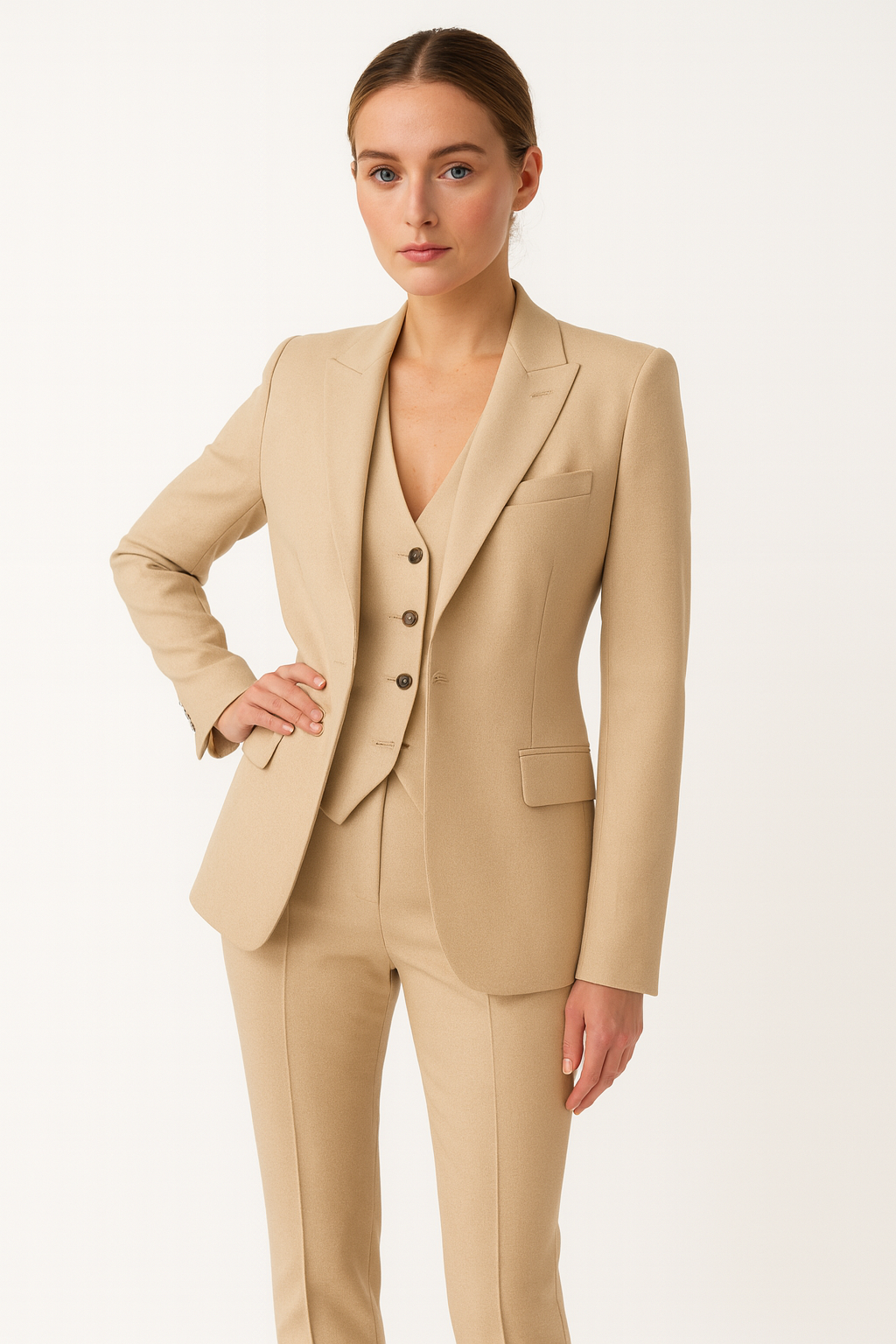 Women's Tailored Three-Piece Suit | Chic and Elegant Outfit